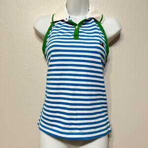 Vintage Y2K Tommy Hilfiger Striped Halter Top S